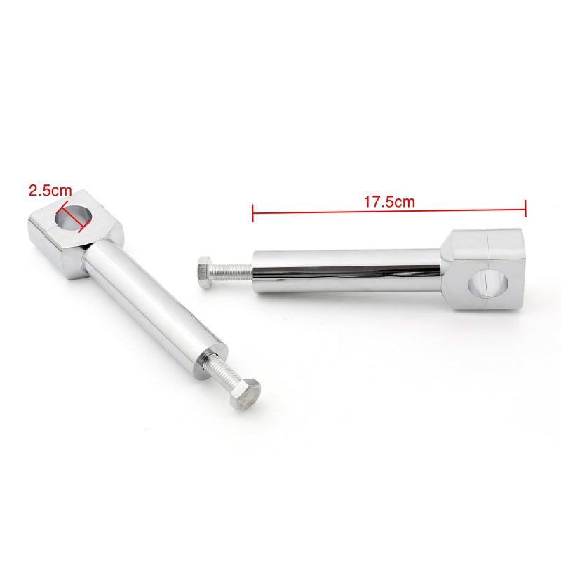 Artudatech 6" Motorcycle Handlebar Handle Riser Set Fit For Harley Davidson 1" Bar Chrome - Image 3